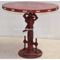 Vintage Industrial Jack Crank Table Red Antique Finish